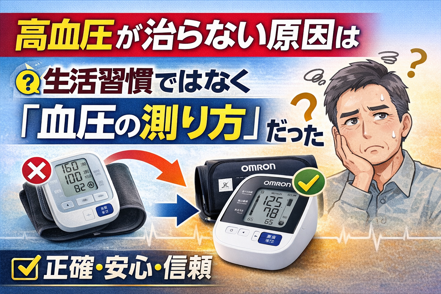 高血圧が治らない原因は生活習慣ではなく「血圧の測り方」だった